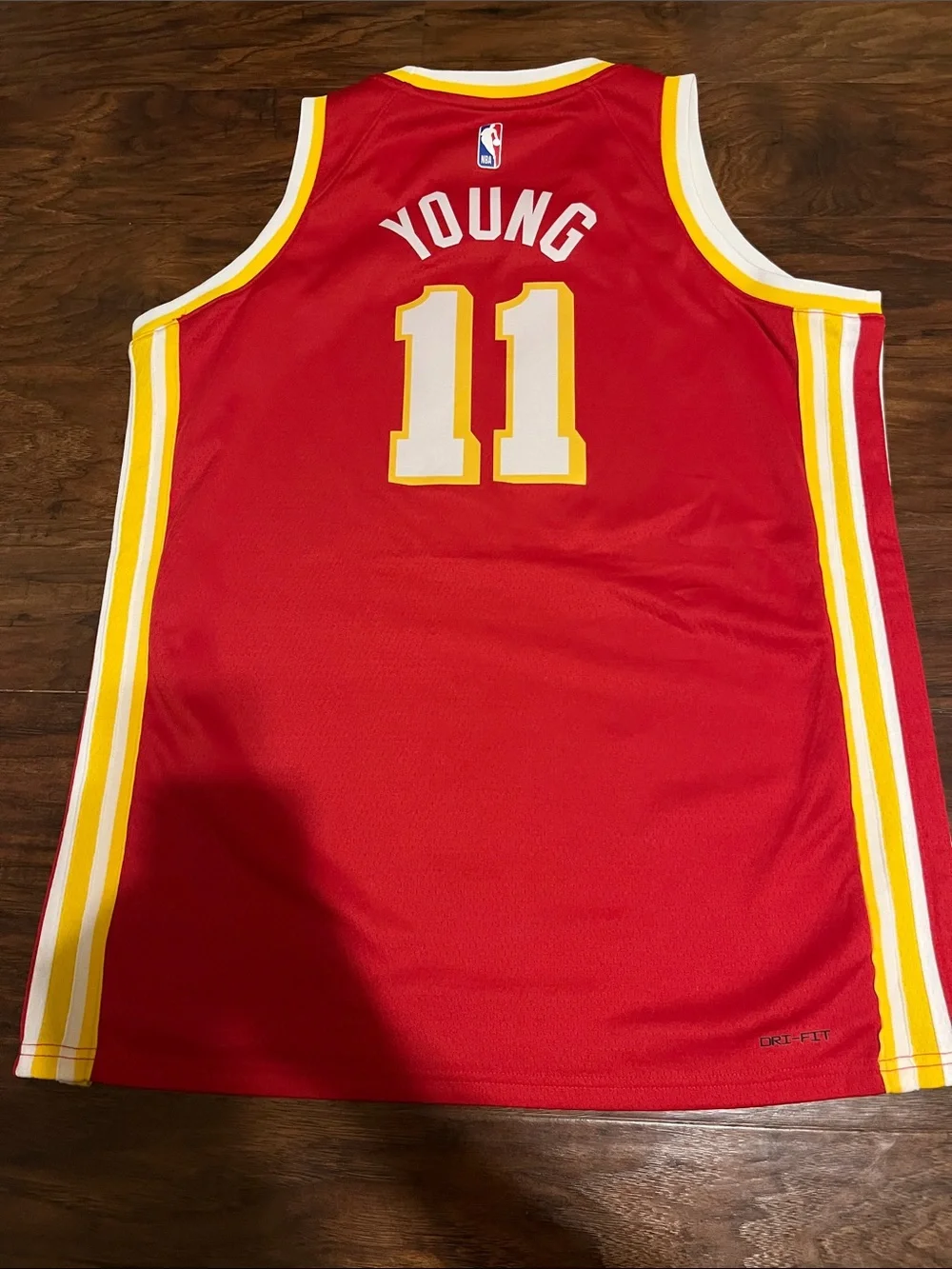 Nike Atlanta Hawks Trae Young #11 Basketball Jersey with Yellow Trim